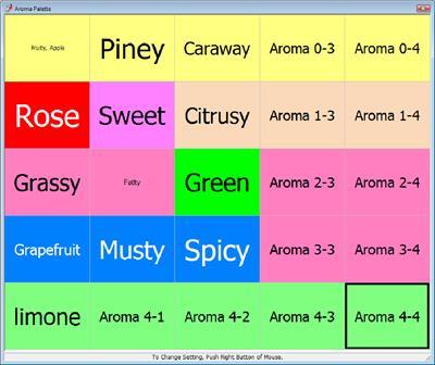 The Phaser Pro Aroma Palette enables simple one-click recording of aromas.  